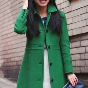 STYLEWE Green Long Midi Length Lined Pea Coat Size XL
